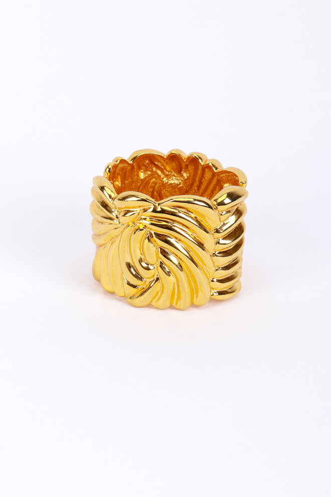 Vintage Oscar de la Renta Chrysanthemum Pearl Bracelet back @recess la