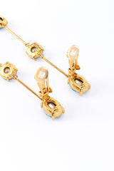 Vintage Oscar de la Renta Topaz Shoulder Duster Bar Link Earrings clips @RECESS LA