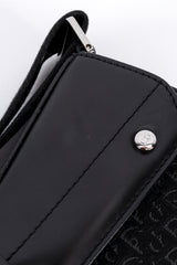 Vintage Dior Monogram Grommet Shoulder Bag front flap closeup @recess la