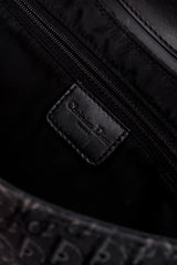 Vintage Dior Monogram Grommet Shoulder Bag label closeup @recess la