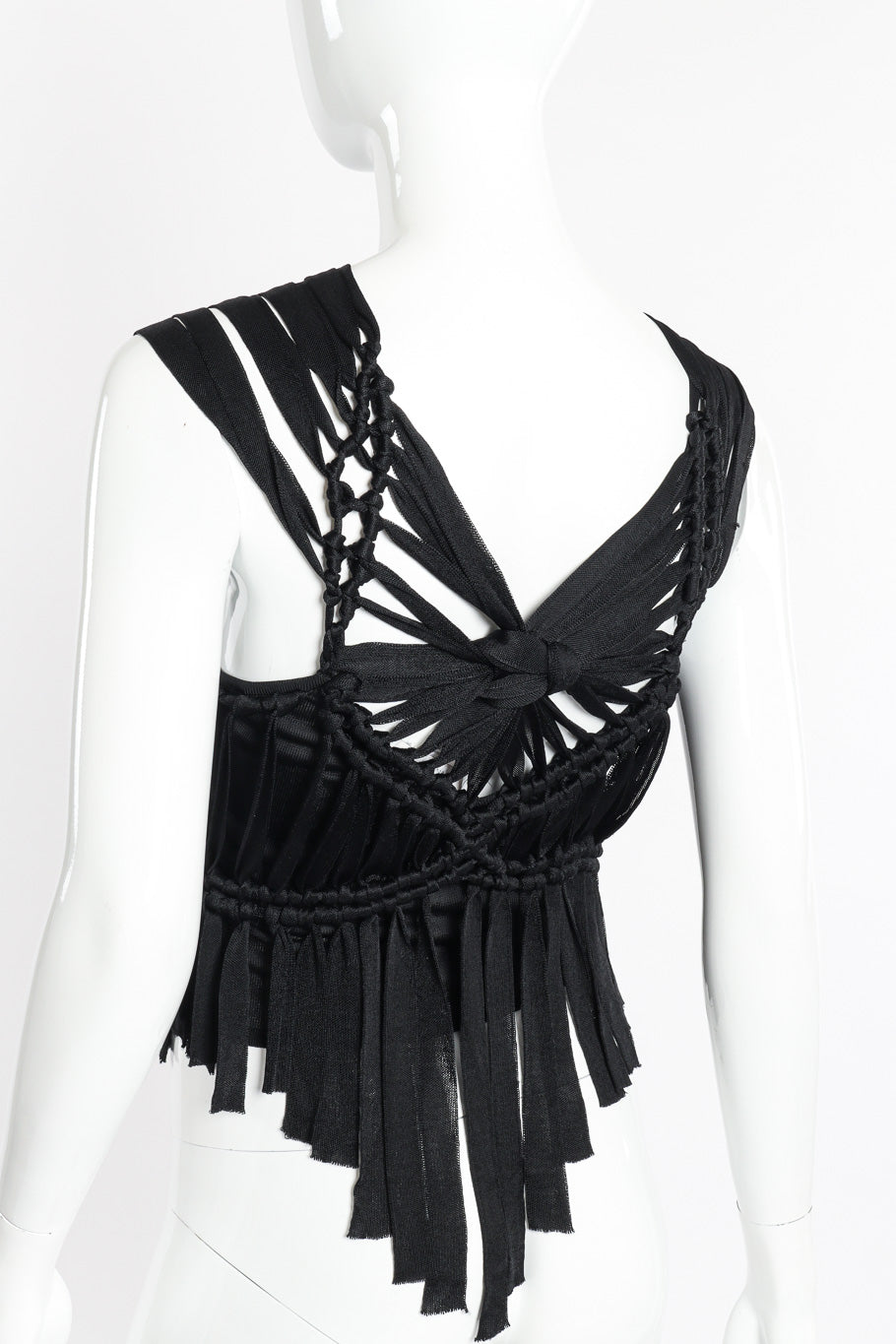 Christian Dior Braided Knit Tank back view on mannequin closeup @recessla