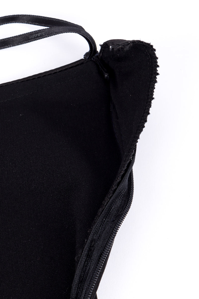 Christian Dior Silk Beaded Halter Dress loose threading at zipper closure @recessla