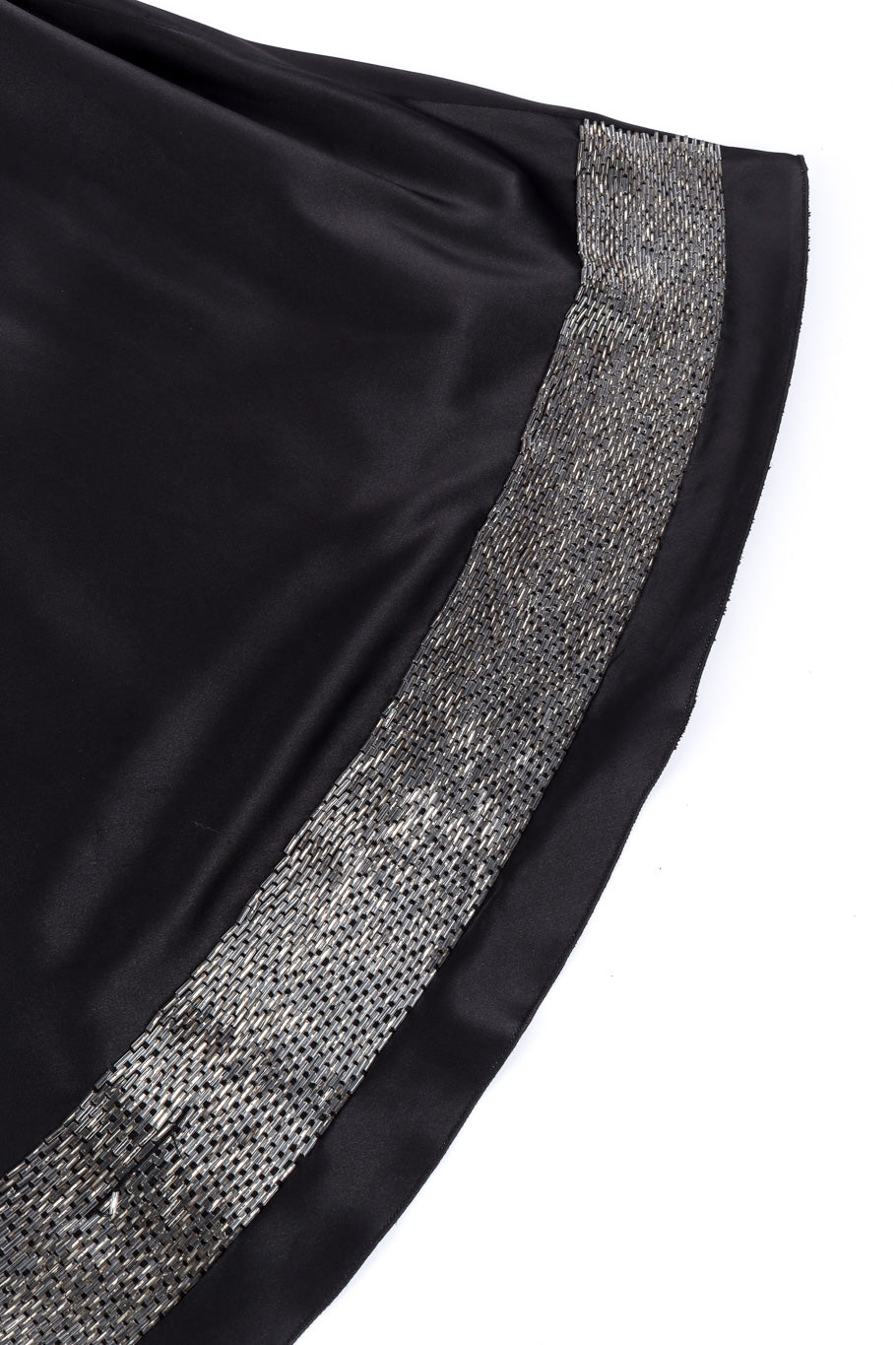 Christian Dior Silk Beaded Halter Dress view of hem @recessla