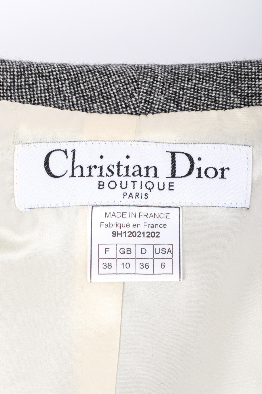 Wool Jacket & Wrap Skirt Suit by Christian Dior jacket label @recessla