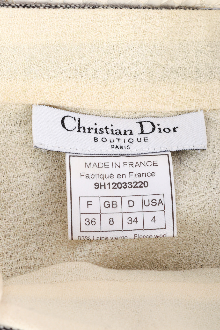 Wool Jacket & Wrap Skirt Suit by Christian Dior skirt label @recessla