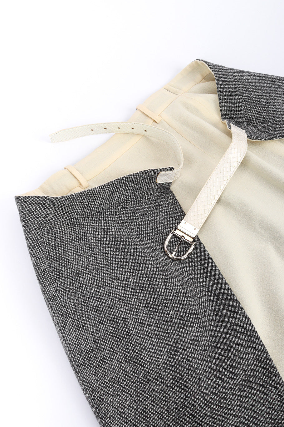 Wool Jacket & Wrap Skirt Suit by Christian Dior skirt waist @recessla