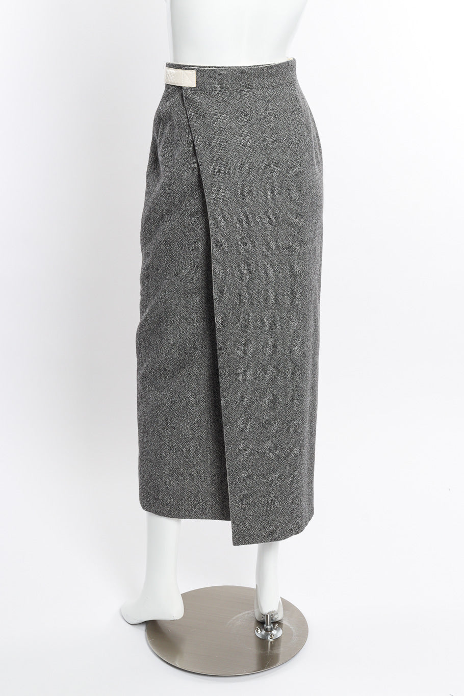 Wool Jacket & Wrap Skirt Suit by Christian Dior on mannequin skirt only back @recessla