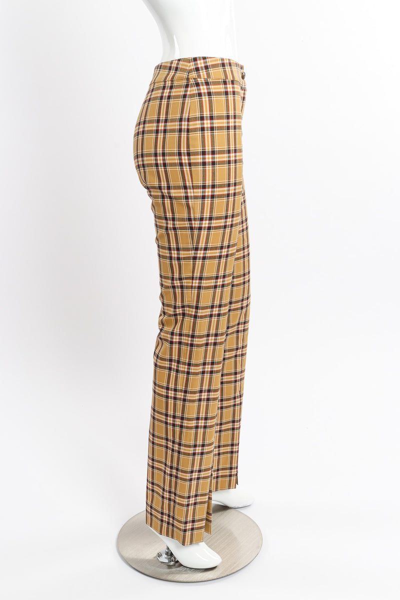 Vintage Christian Dior Plaid Wool Pant side view on mannequin @recessla