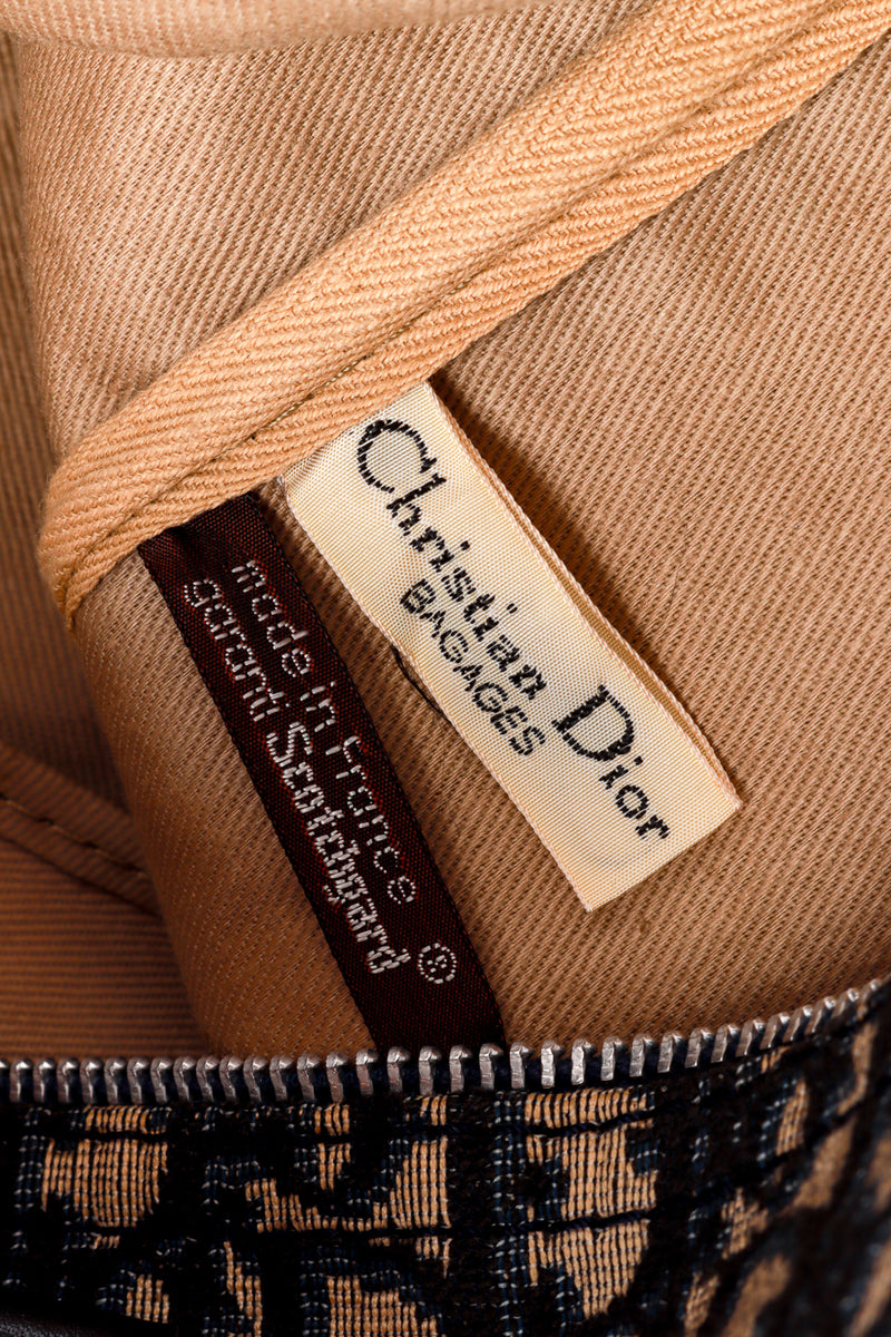 Christian Dior Navy Monogram Trotter Boston Bag label @RECESS LA