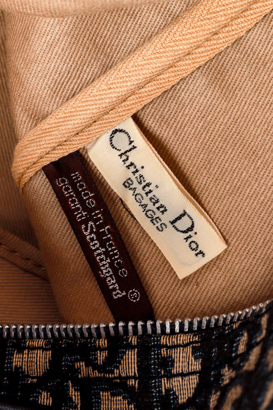 Vintage Christian Dior Navy Monogram Trotter Boston Bag – Recess