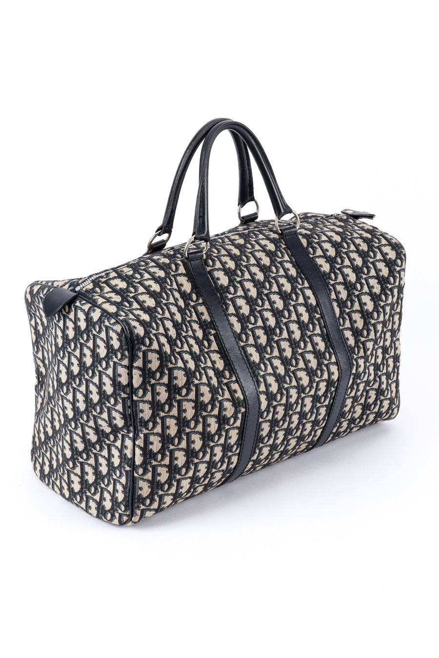 Vintage Christian Dior Navy Monogram Trotter Boston Bag – Recess