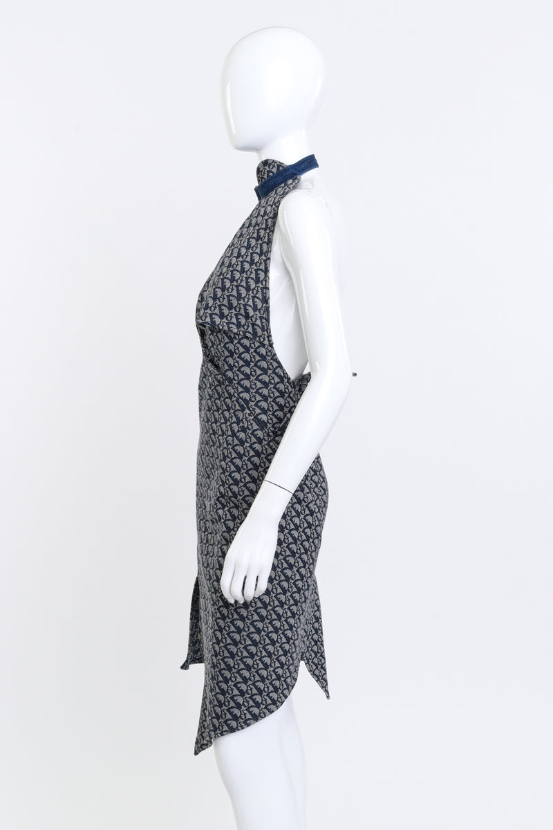 Vintage Christian Dior 2000 S/S Denim Monogram Halter Dress – Recess