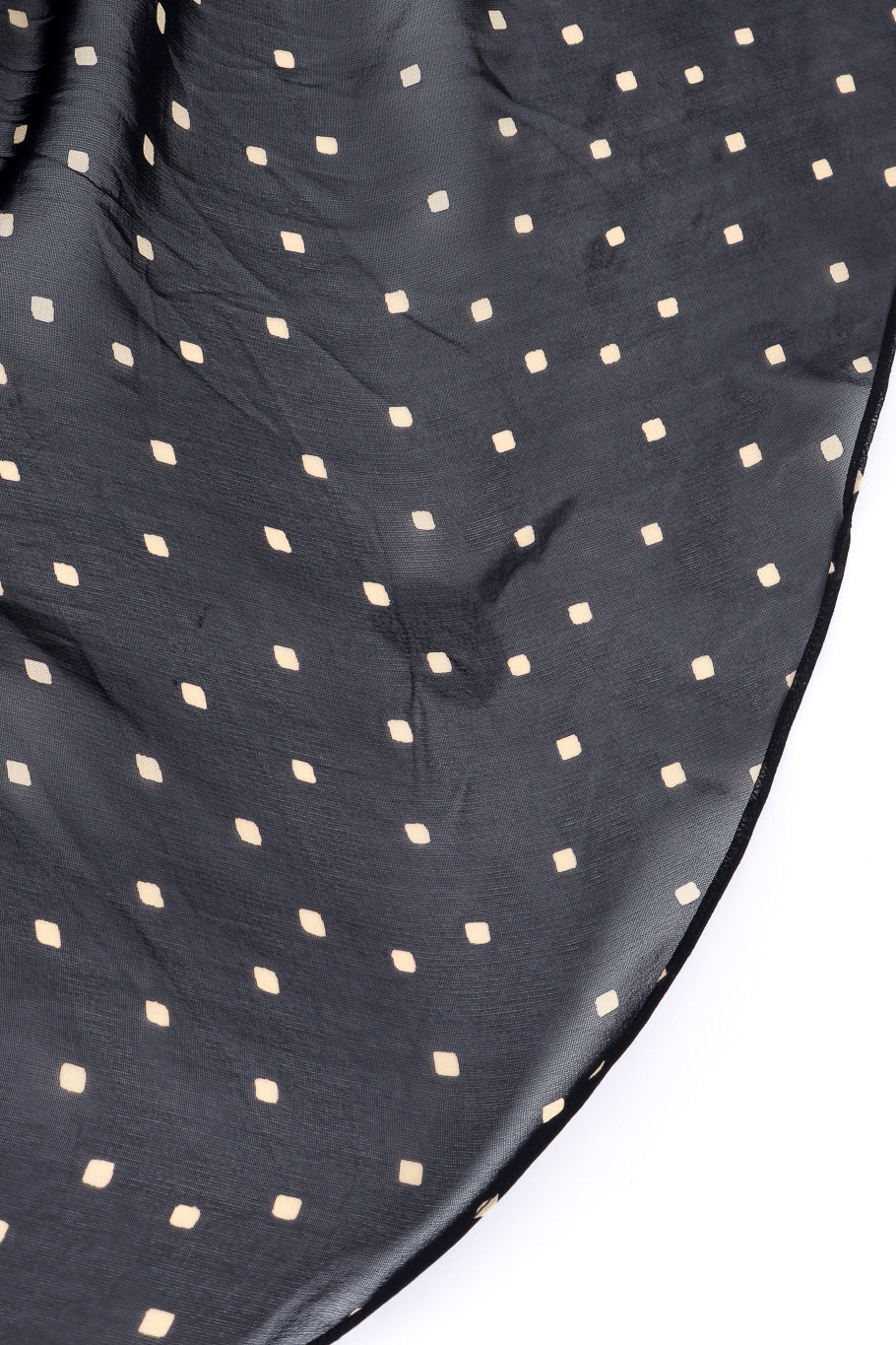 Donna Karan Diamond Dot Ruffle Dress spot closeup @Recessla