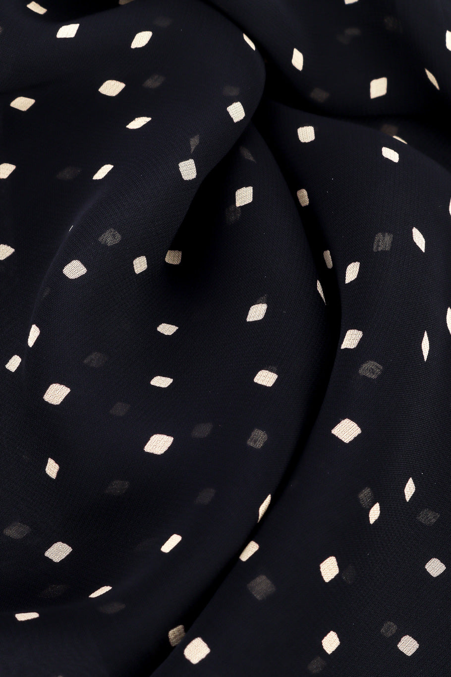Donna Karan Diamond Dot Ruffle Dress diamond dot pattern closeup @Recessla