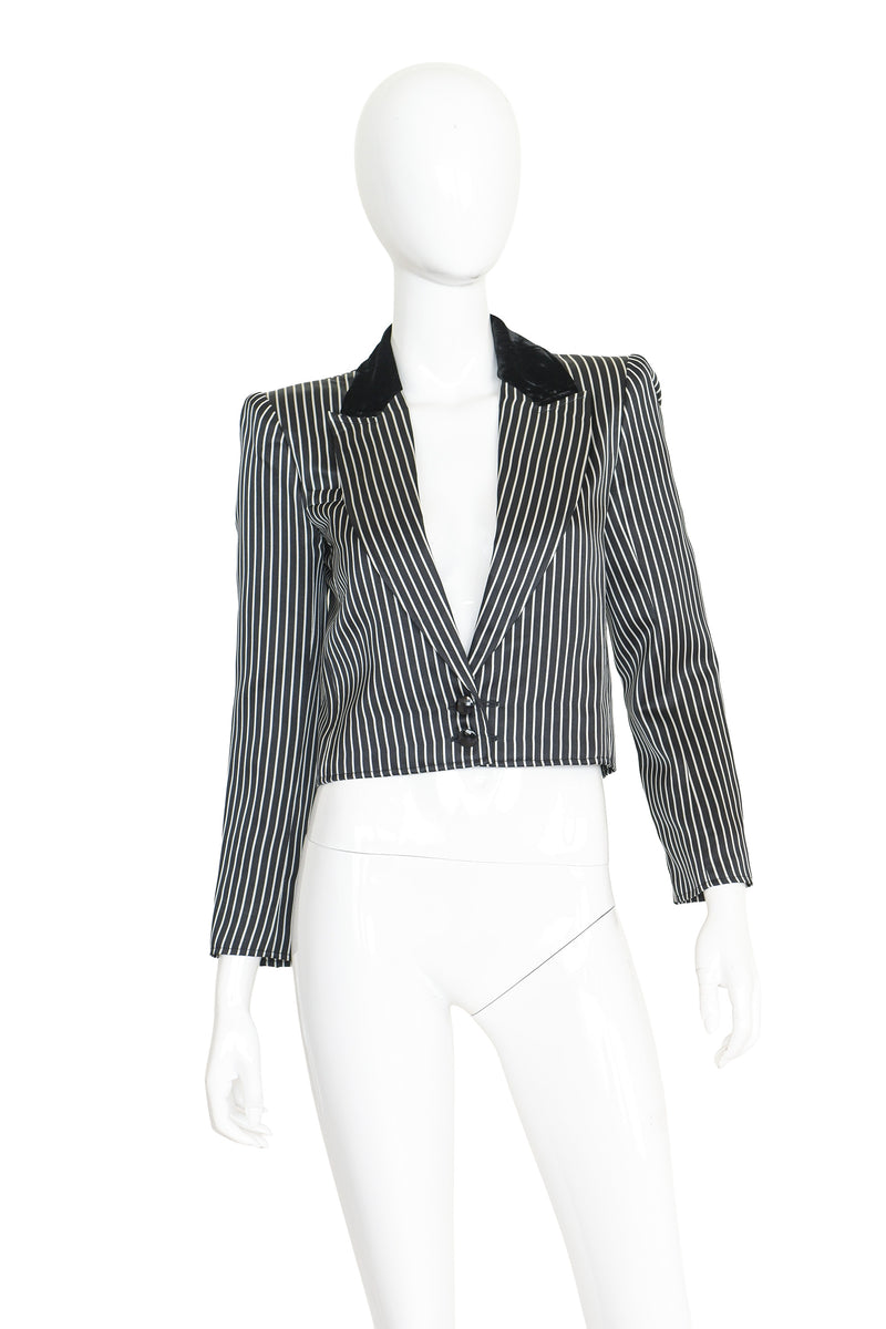 Satin blazer by Valentino on mannequin @ Recess LA