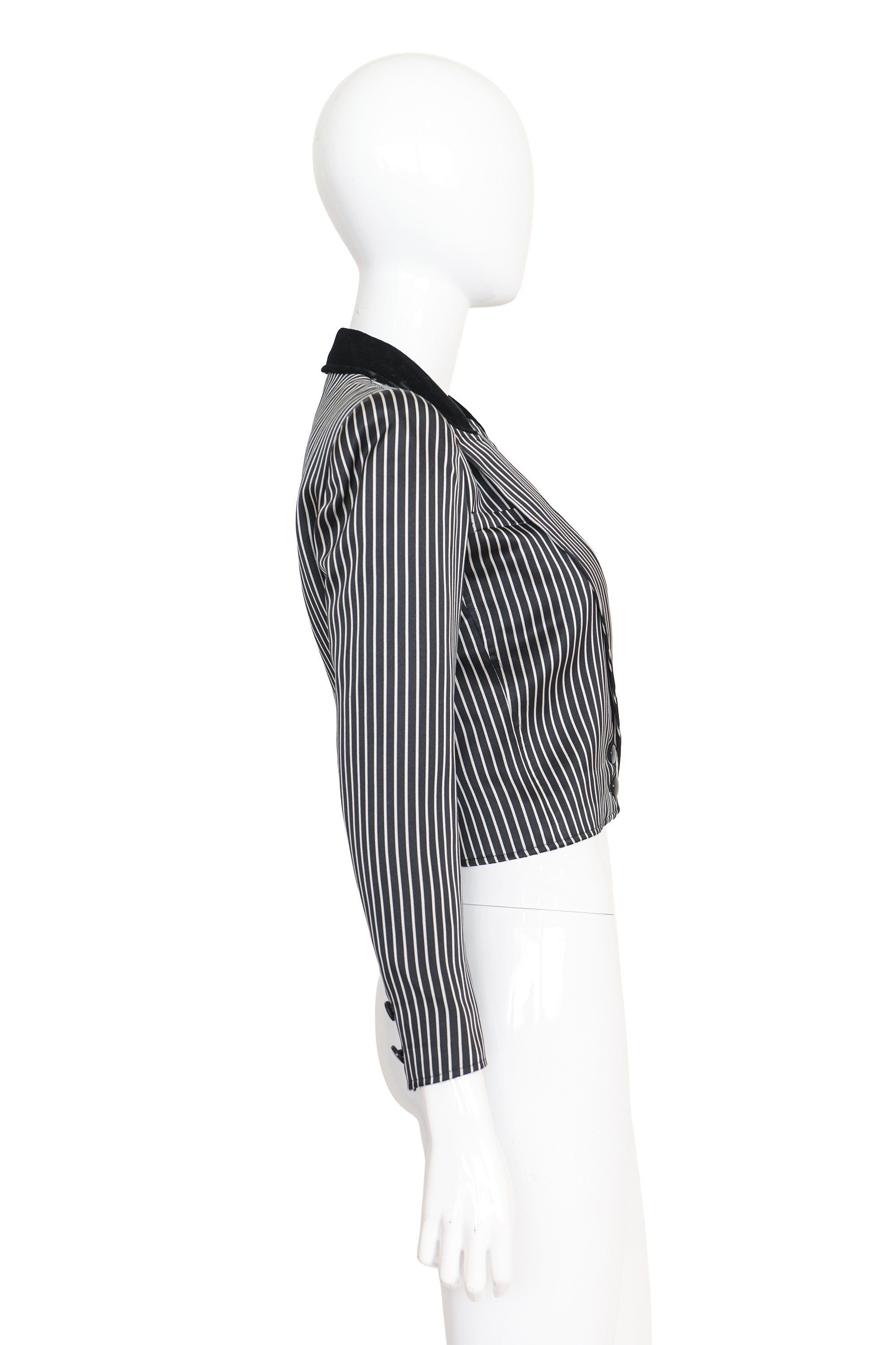 Satin blazer by Valentino on mannequin side @ Recess LA 