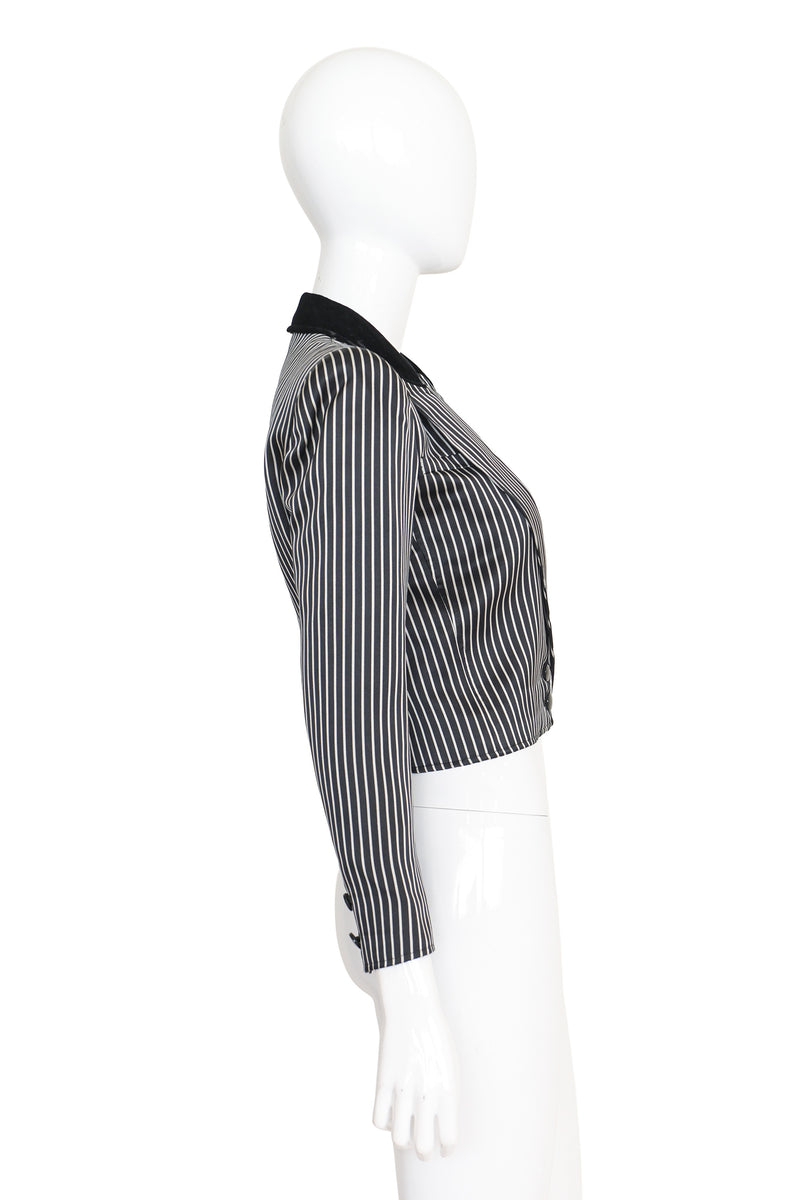 Satin blazer by Valentino on mannequin side @ Recess LA 