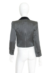 Satin blazer by Valentino on mannequin back @ Recess LA