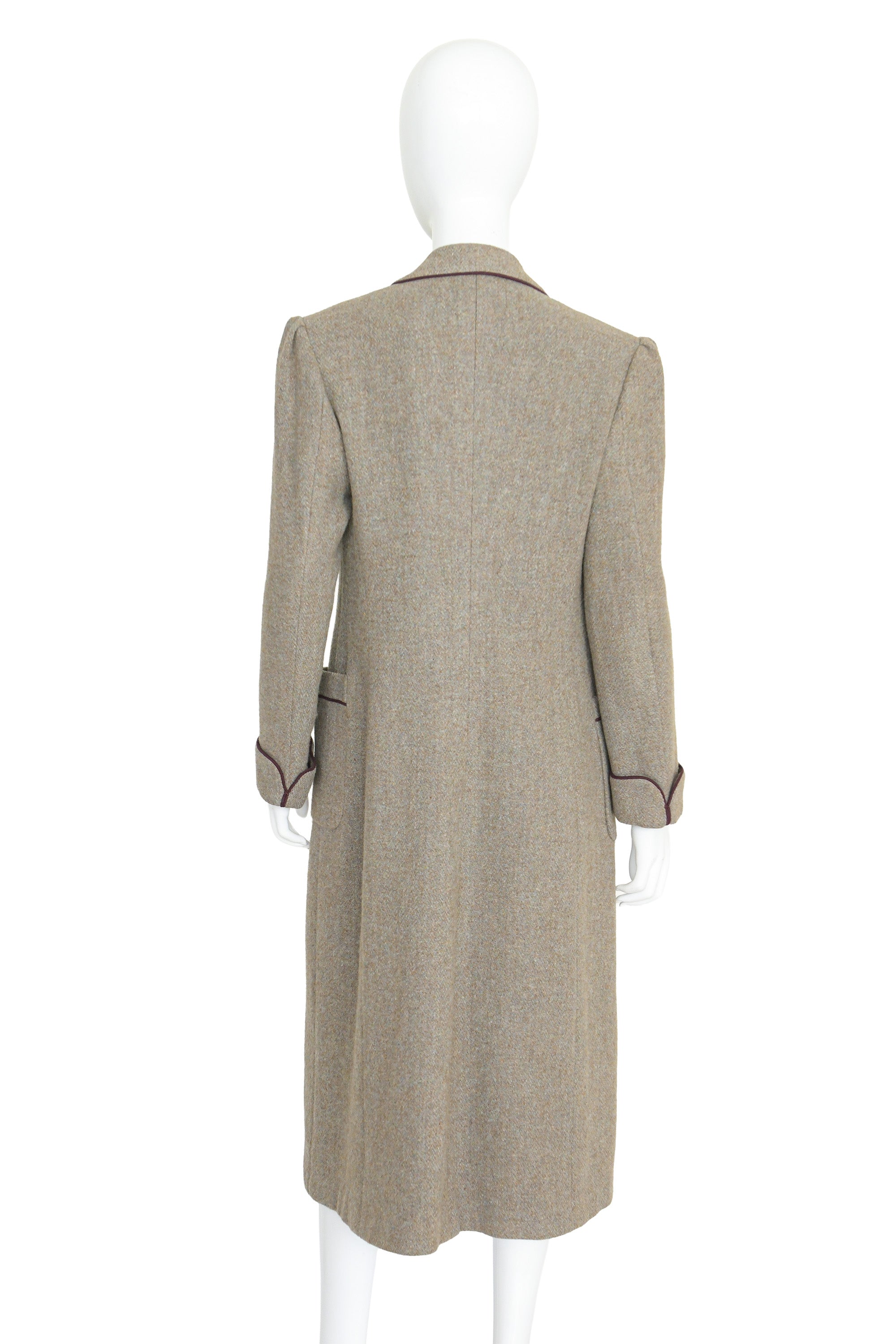 wool swing coat by Ralph Lauren on mannequin back @ Recess LA