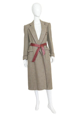wool swing coat by Ralph Lauren on mannequin with reptile belt @ Recess LA