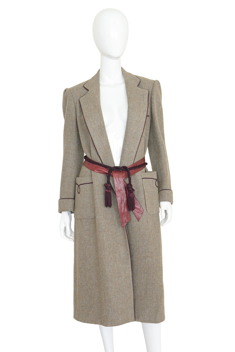 wool swing coat by Ralph Lauren on mannequin front both belts @ Recess LA