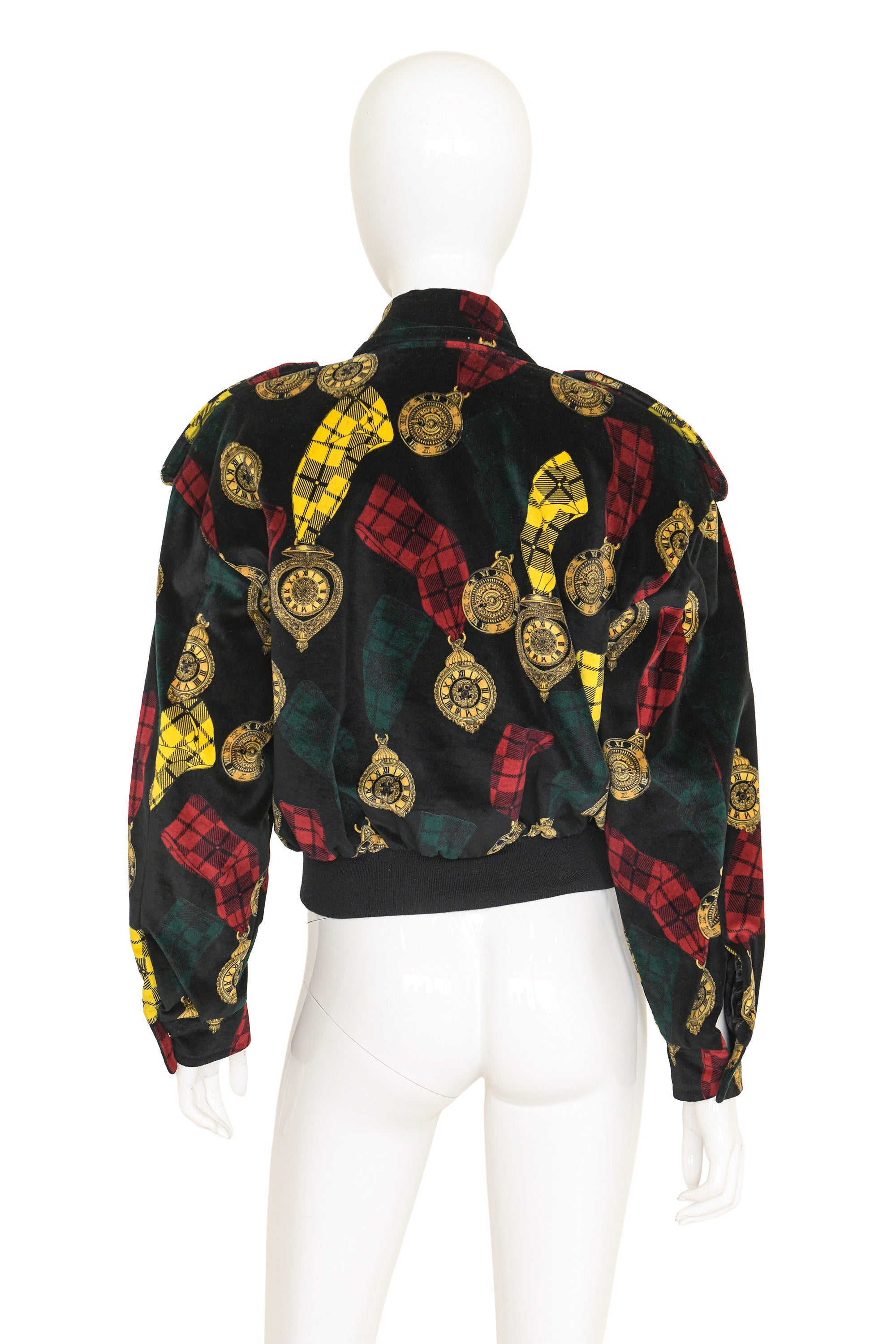 Velvet Moto Jacket by Escada on mannequin back @ Recess LA