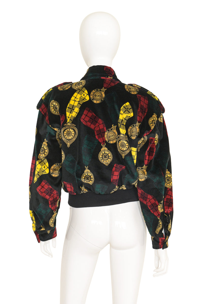 Velvet Moto Jacket by Escada on mannequin back @ Recess LA