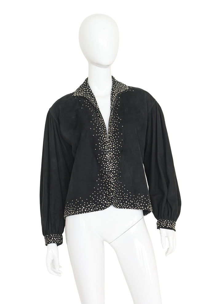 suede jacket by Halston on mannequin @ Recess LA