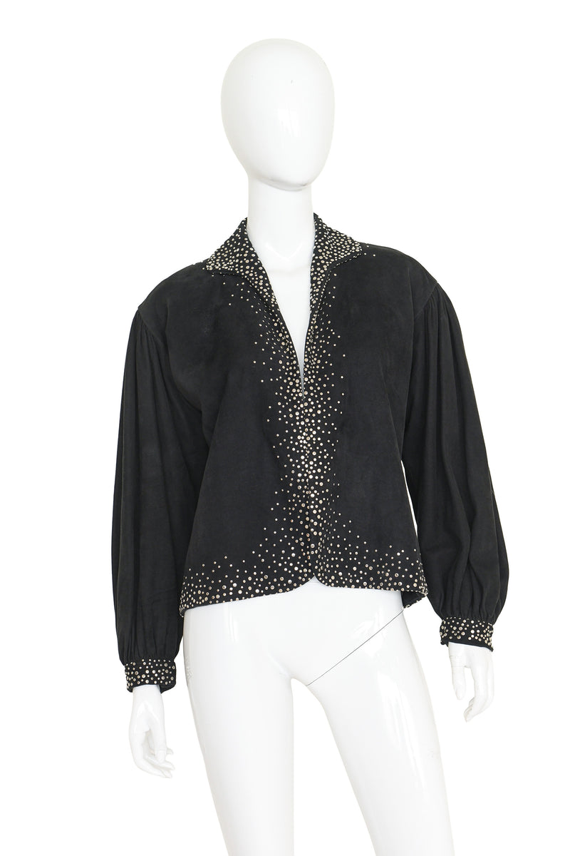 suede jacket by Halston on mannequin @ Recess LA