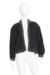 suede jacket by Halston on mannequin open @ Recess LA