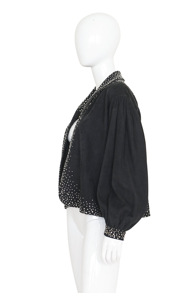 suede jacket by Halston on mannequin side @ Recess LA