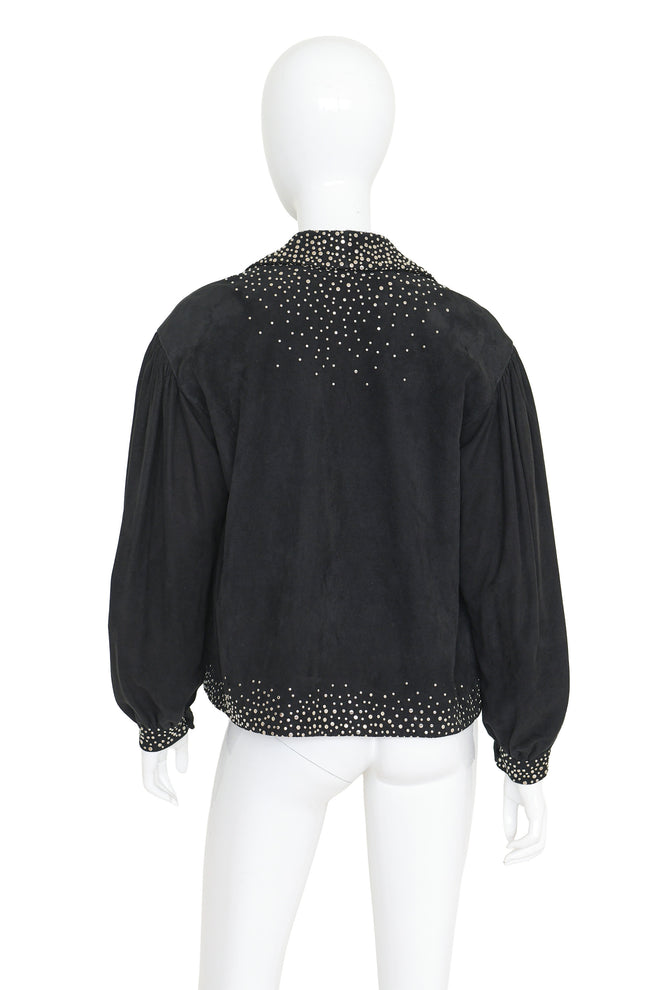 suede jacket by Halston on mannequin back @ Recess LA
