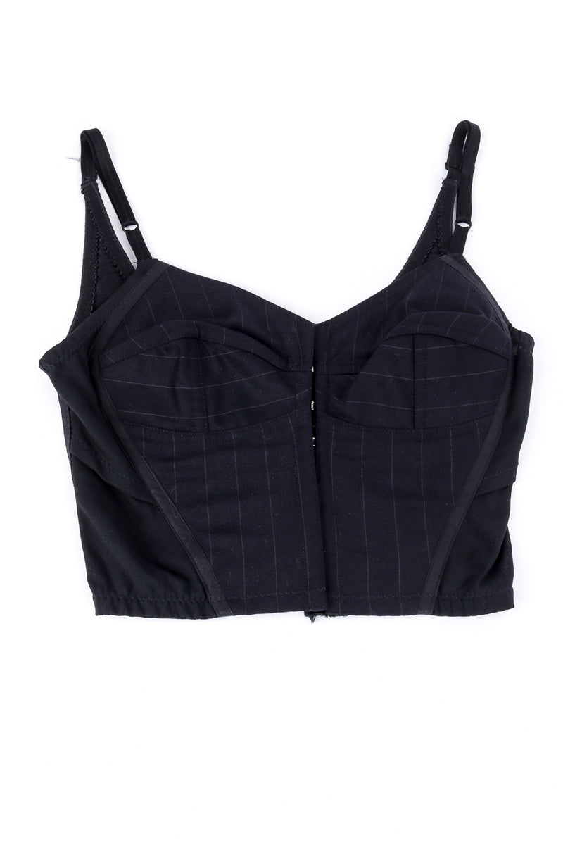 Dolce & Gabbana Pinstripe Crop Bustier front laid flat @recessla