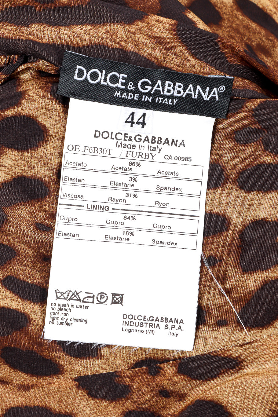 Dolce & Gabbana ruched sheath dress designer label and fabric content @recessla