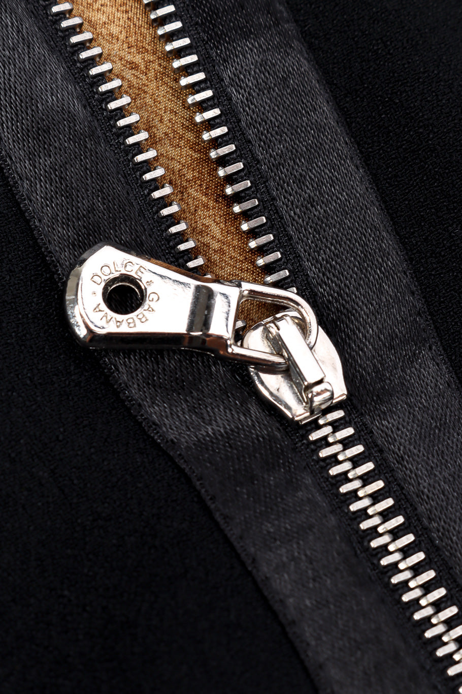 Dolce & Gabbana ruched sheath dress zipper closeup @recessla