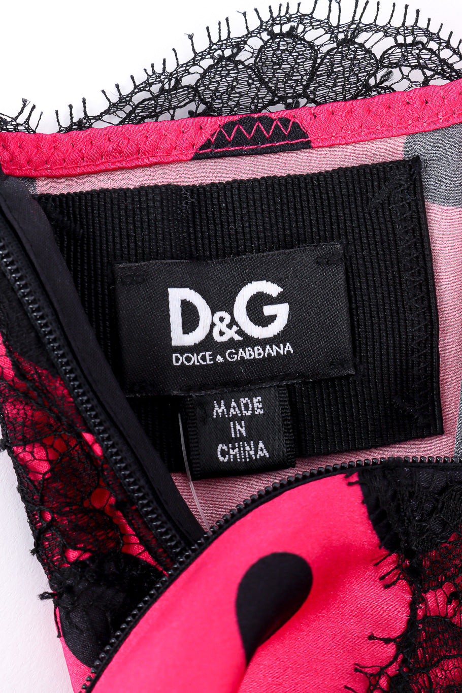 Lace trim camisole by Dolce & Gabbana label  @recessla