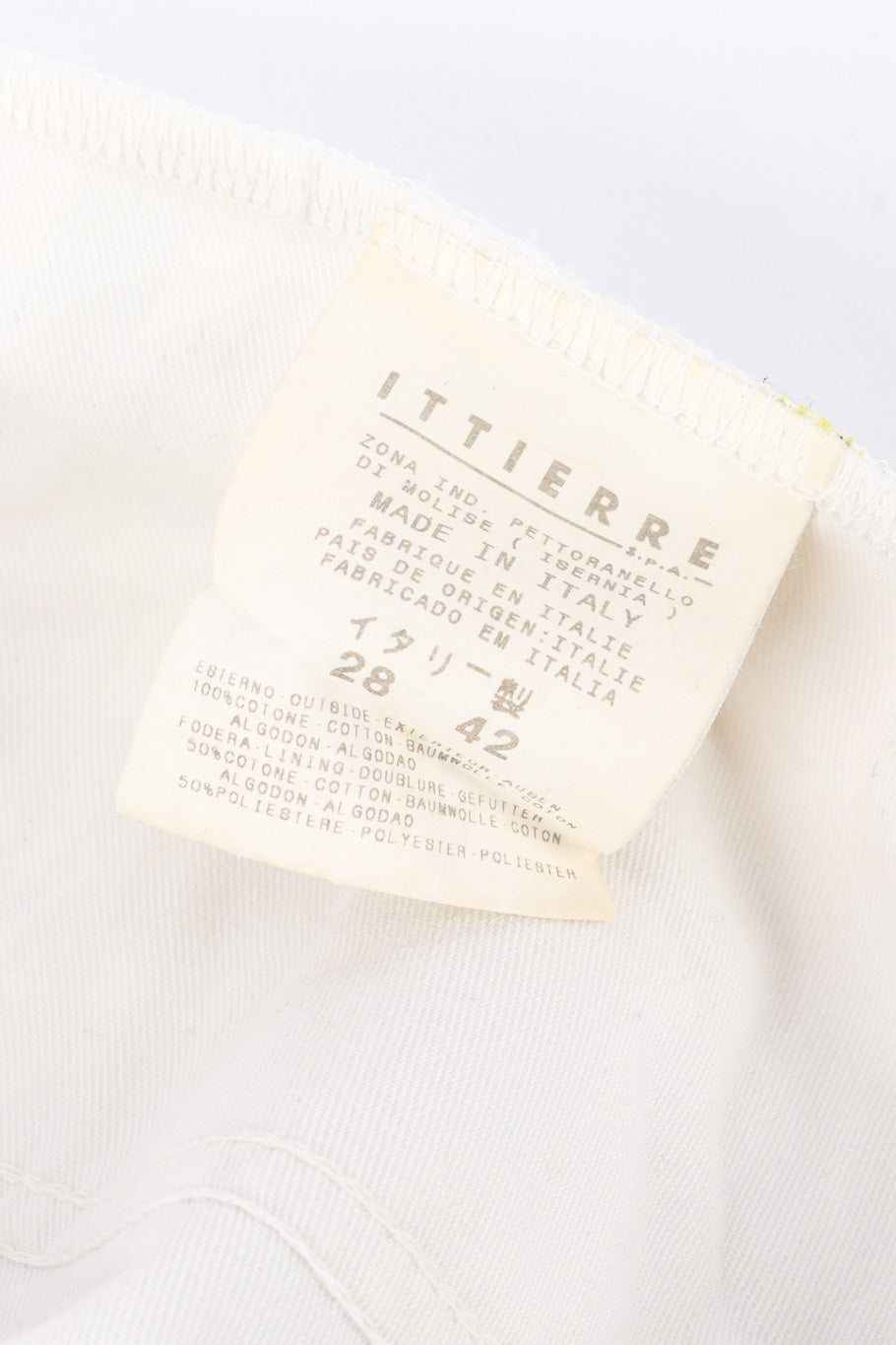 Vintage Dolce & Gabbana Make Love Painted Jeans origin label closeup @Recessla