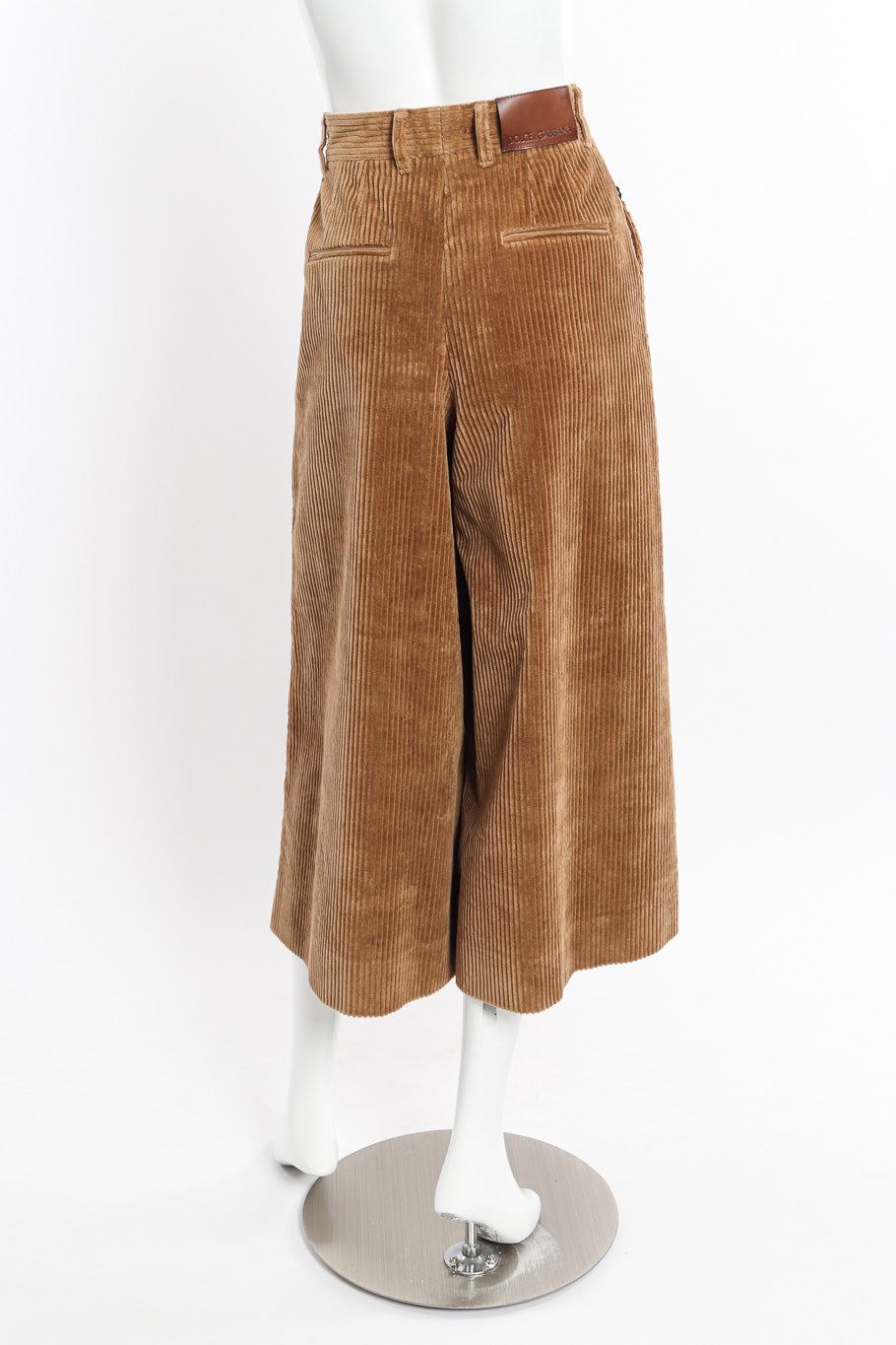 Corduroy Culotte Trouser by Dolce & Gabbana on mannequin back @recessla