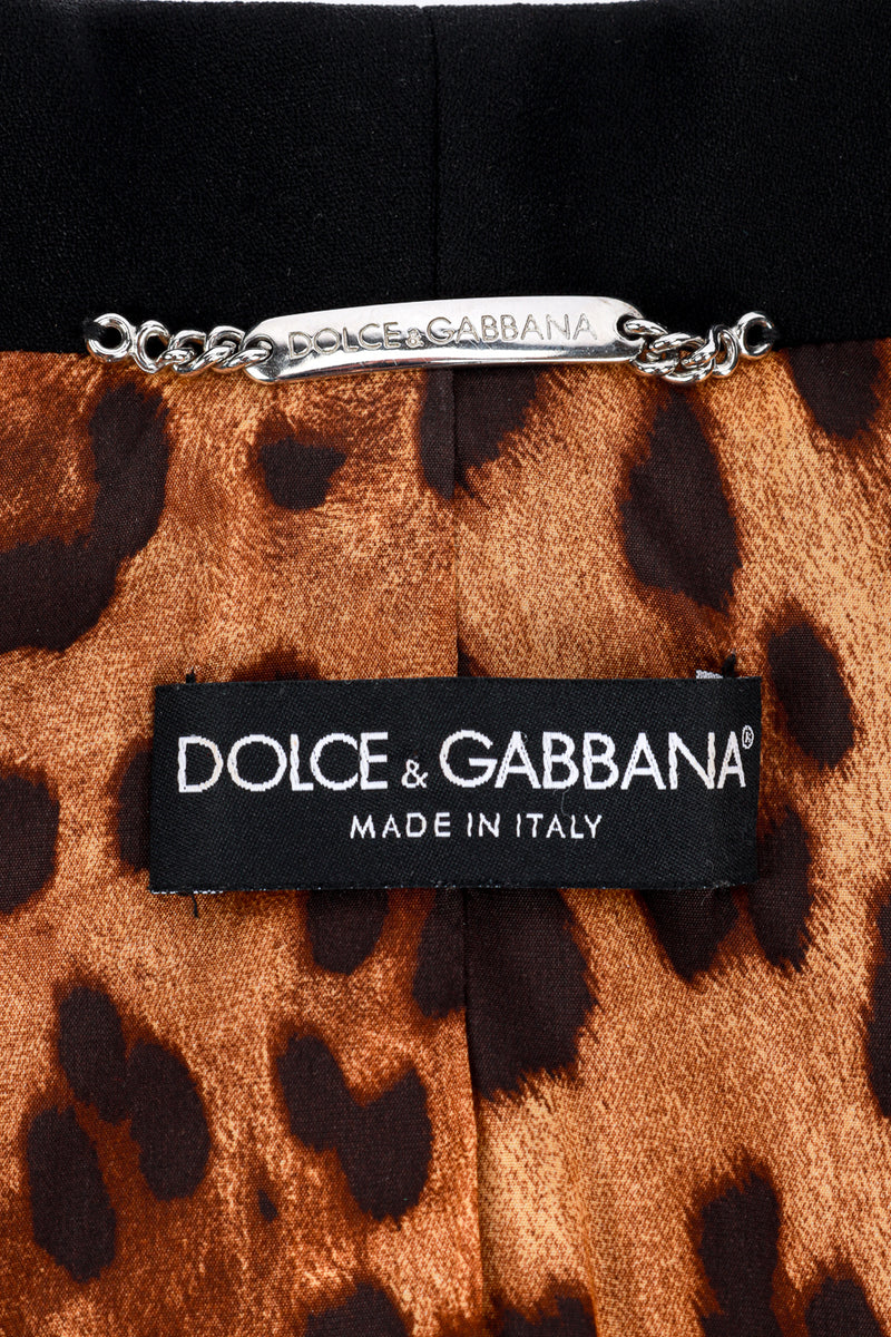 Dolce & Gabbana Cropped Bolero Jacket label @recess la