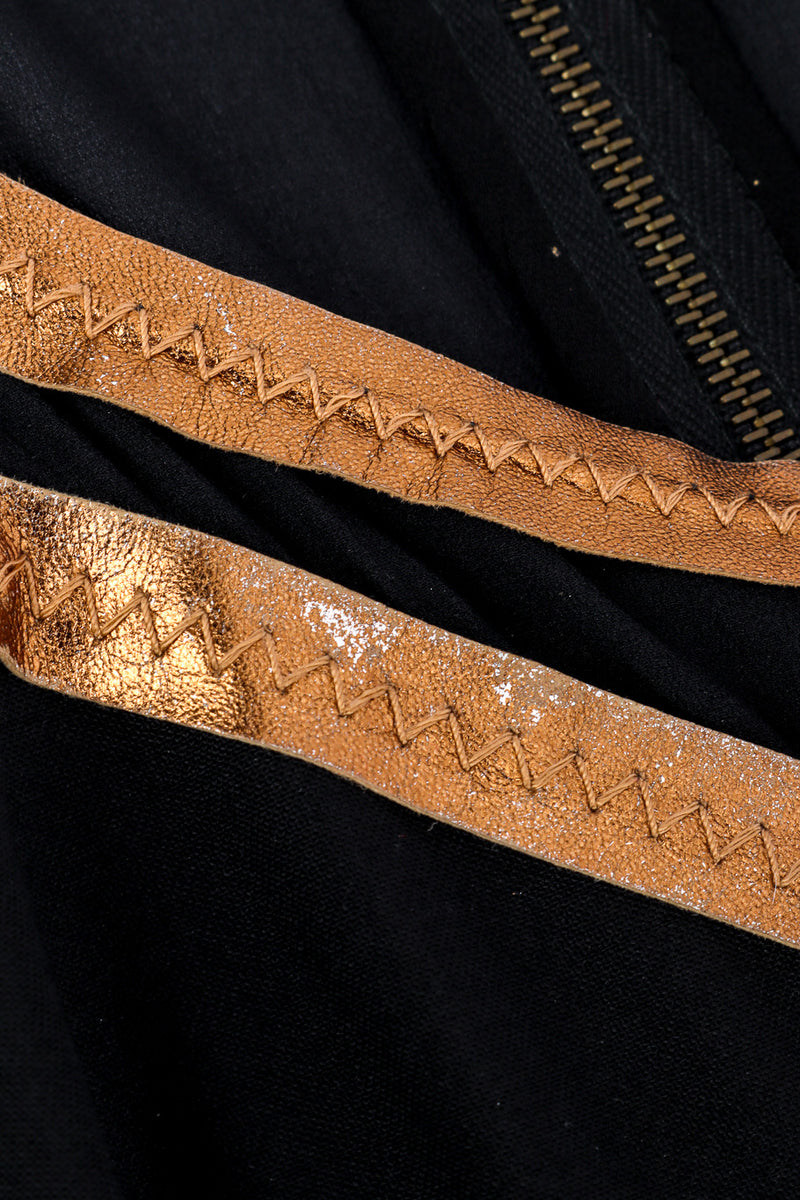 Dolce & Gabbana Metallic Trim Sheath Dress faded metallic trim closeup @recessla