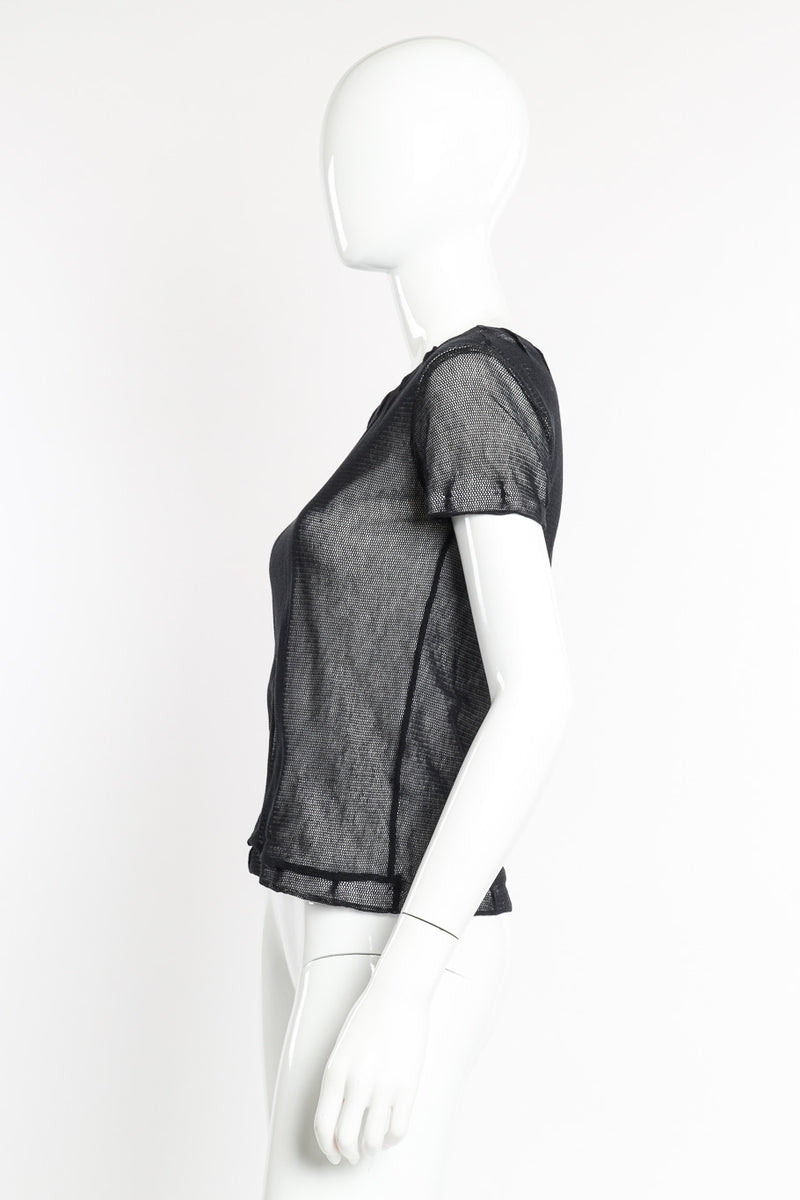 Mesh t-shirt by Dolce & Gabbana on mannequin side @recessla