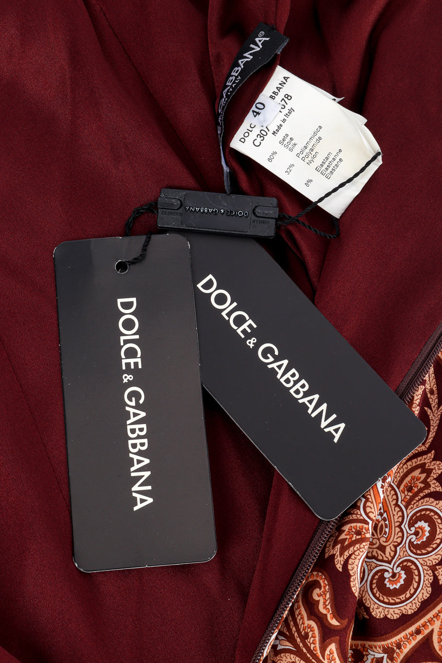 Sheath dress by Dolce & Gabbana tags and label @recessla