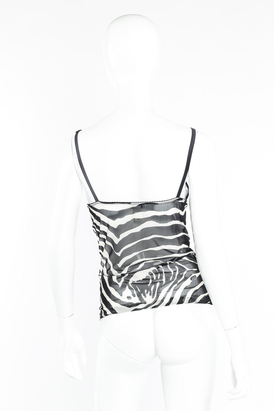Dolce & Gabbana zebra print mesh camisole top on mannequin @recessla