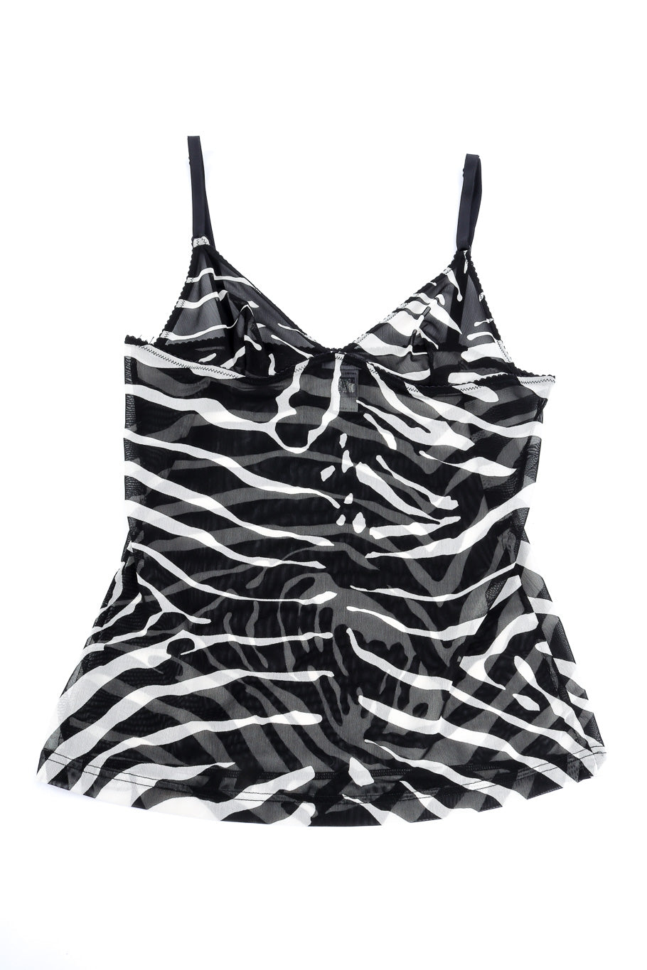 Dolce & Gabbana zebra print mesh camisole top flat-lay @recessla