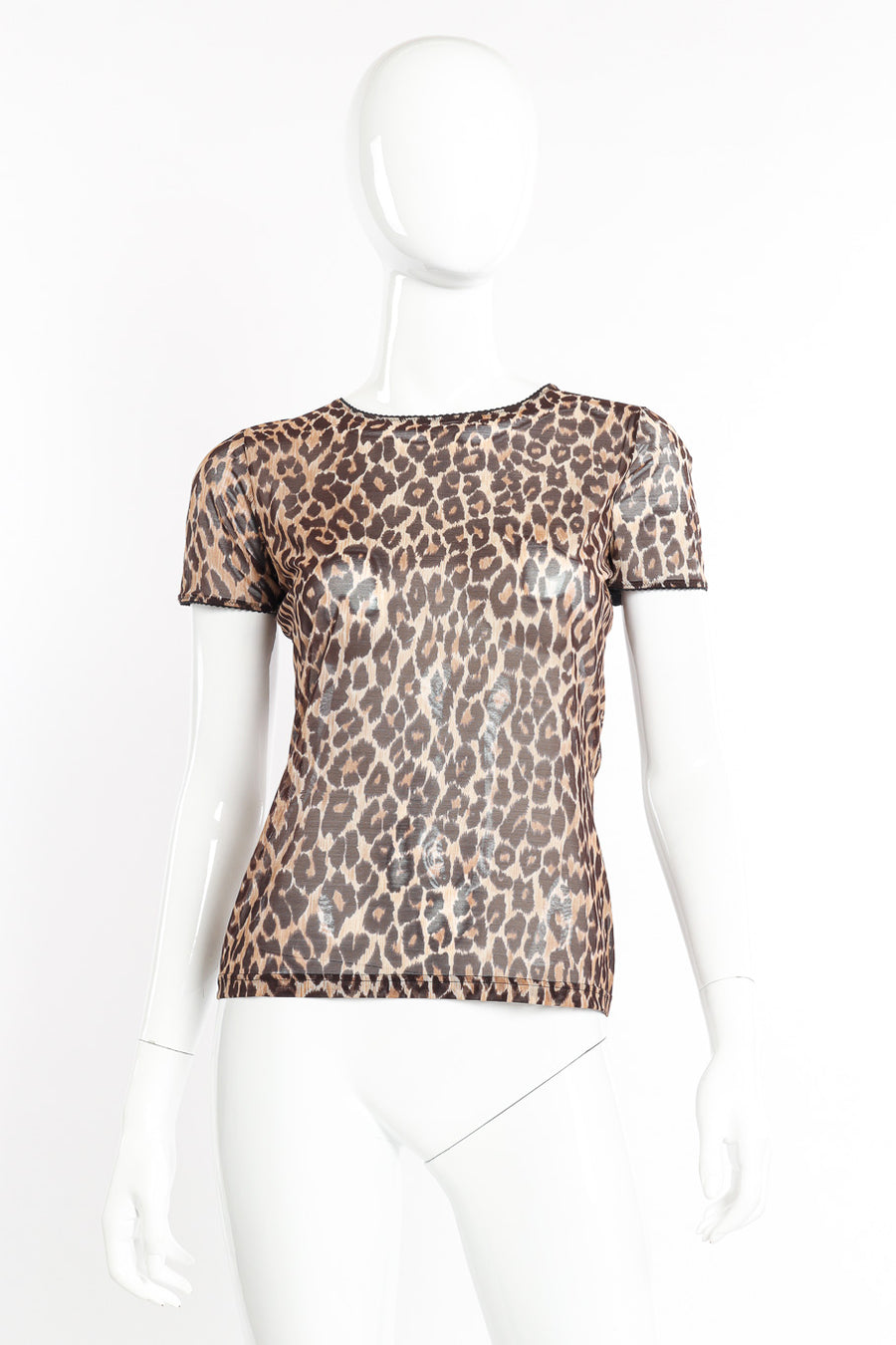 vintage italy製 Dolce&Gabbana leopard top Vintage Dolce & Gabbana Leopard Print Stretch Top Tee | eBay