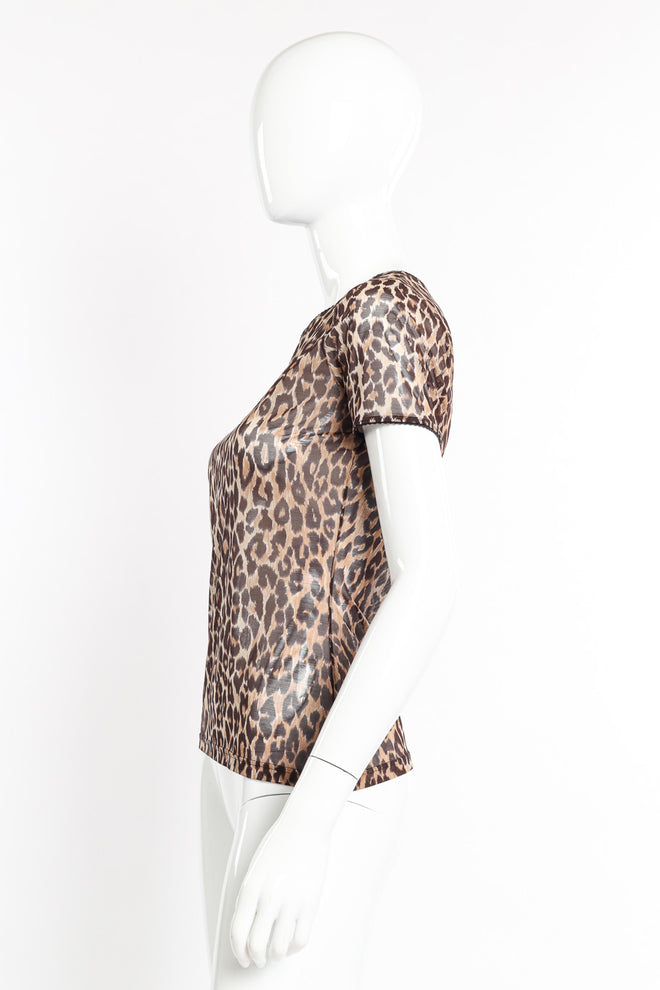 Leopard Mesh Top by Dolce & Gabbana on mannequin side @recessla