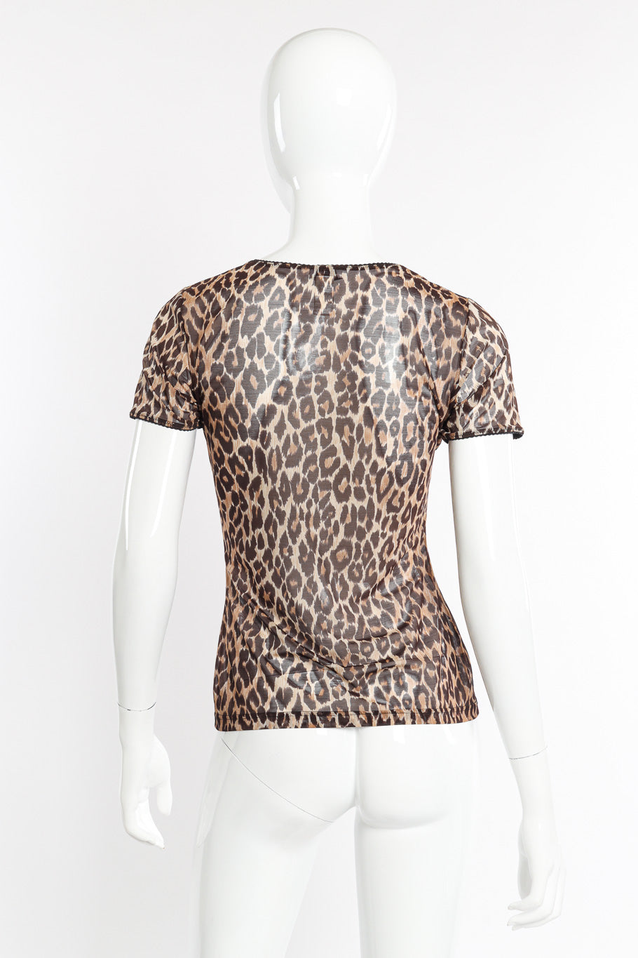 Leopard Mesh Top by Dolce & Gabbana on mannequin back @recessla