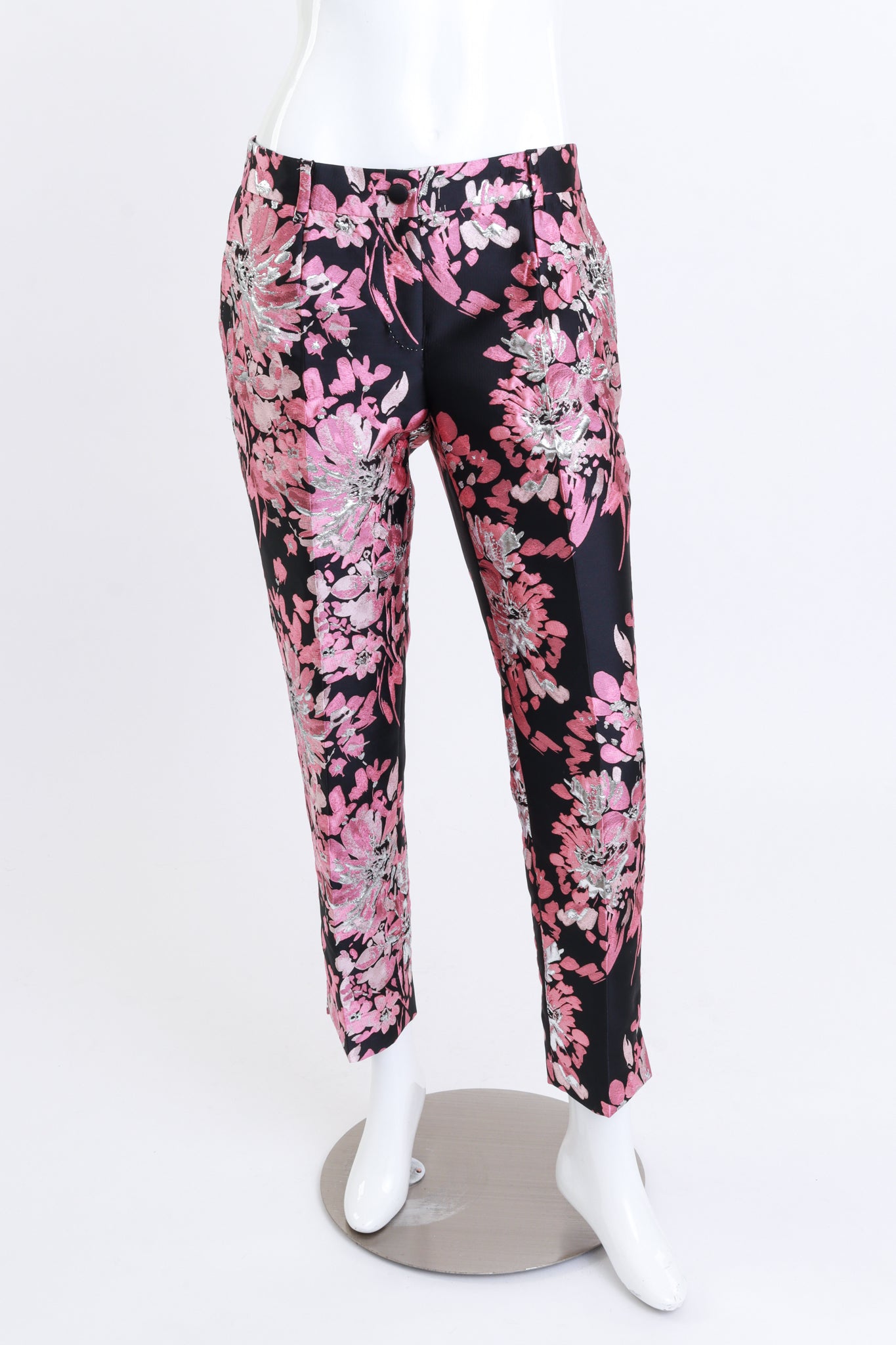 Dolce & Gabbana Floral Brocade Pant front on mannequin @recess la