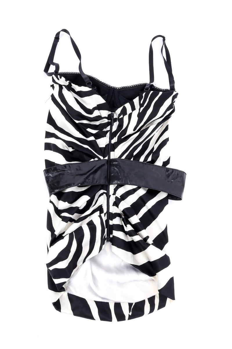 Dolce & Gabbana zebra print bustier tank top back flat-lay @recessla