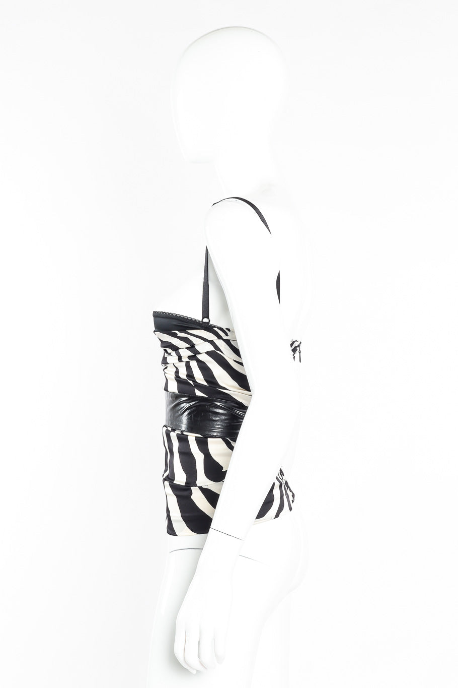 Dolce & Gabbana zebra print bustier tank top on mannequin @recessla